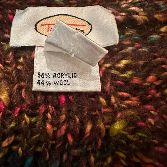 Talbots Variegated Wool Blend Cable Knit Cardigan S FREE SHIP - Picture 5 of 5